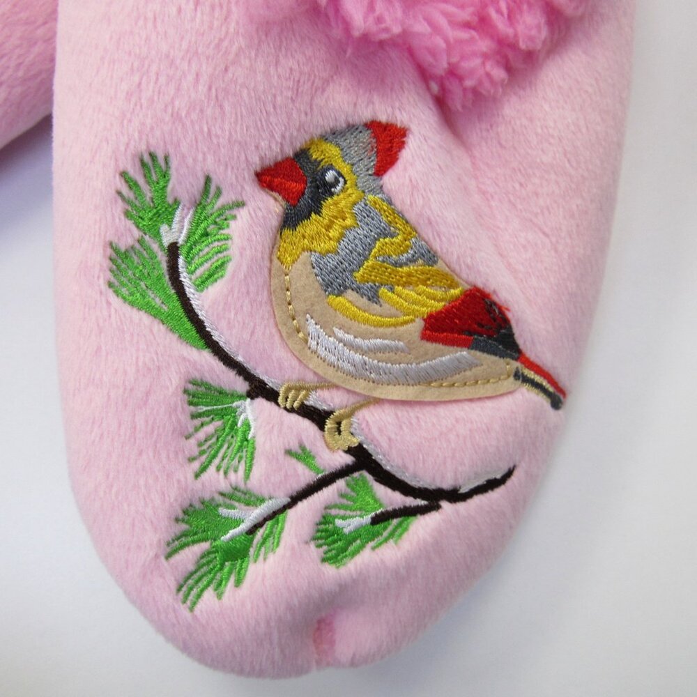 Women's Size 5/6 Small Snoozies! Red Cardinal Print Pairables Slippers NEW - Picture 7 of 7